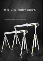 Grue portique mobile en aluminium à hauteur fixe personnalisée 8t, hauteur réglable pour la manutention en entrepôt