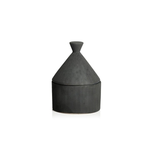 Pot de bougie en <span class=keywords><strong>terre</strong></span> <span class=keywords><strong>cuite</strong></span> en céramique d'impression d'écran en soie de cylindre de Saint-Valentin de noir blanc avec le couvercle hermétique - Product Image 5