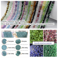 Manik-manik Batu Permata Alami Grosir 2*2mm Warna Gradasi Turmalin Persegi Manik-manik Batu Alam untuk Pembuatan Perhiasan DIY