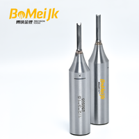 BoMeiJK Mata Bor Router Kayu Kecepatan Tinggi 2 Mata Pisau Lurus TCT dengan Finishing Permukaan Tinggi, Sudut Helix 45 Derajat, Dapat Disesuaikan ODM/OEM