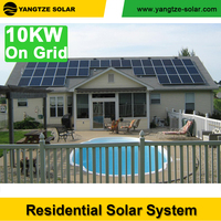 Système d'énergie solaire Yangtze 10kw 10000w système d'énergie solaire sur réseau