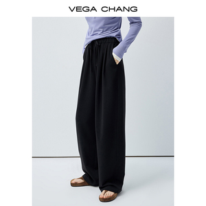 <span class=keywords><strong>Pantaloni</strong></span> Casual da <span class=keywords><strong>Donna</strong></span> VEGA CHANG Primavera Nuova Collezione con Coulisse, Vita Alta, Vestibilità Comoda in Beige, Nero e Rosa per Tutti i Giorni - Product Image 2