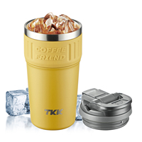 2025 Tasse de Voyage Isotherme Personnalisée au Laser, 630 ml, Double Paroi en Acier Inoxydable, Couvercles en Plastique Portables, Bouteille Sans BPA, Super Promo
