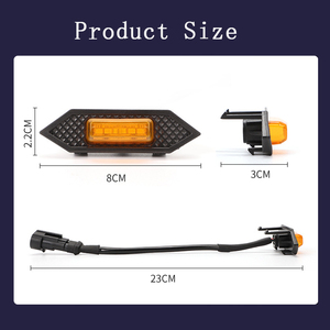 4 Uds LED ámbar Raptor Grille luces delanteras Kit de arnés de cableado señal de advertencia Compatible con Toyota <span class=keywords><strong>RAV4</strong></span> 2019 2020 2021 2022 - Product Image 5