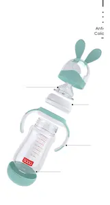 150Ml 240Ml Brede Hals Anti-Dropping Beste Hoge Borosilicate Baby Melk Fles Glas Zuigflessen Voor Baby