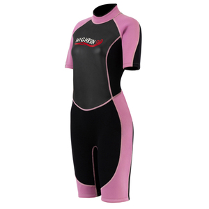 Combinaison de plongée courte en néoprène pour <span class=keywords><strong>femme</strong></span> personnalisable, manches courtes, coutures invisibles collées pour le surf et la plongée en apnée - Product Image 4