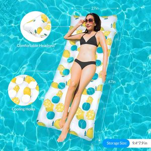 Summer Trend Pool <b>Floats</b> <b>Inflatable</b> Raft with Headrest Adults Floating Lounge <b>Float</b> Beach Swimming Pool Relax Party Toy - Product Image 2