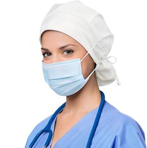 Casquette de travail ajustable avec bouton, doublure en satin, en coton, avec bandeau anti-transpiration, élastique, unisexe, taille unique - Product Image 2