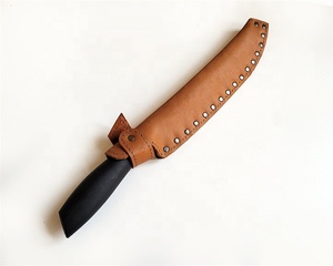 High Quality <strong>Crazy</strong> Horse Leather Knife Sheaths Edge Guards Cowhide Leather Knife Sheath Real Leather Fruit Knives Blade Cover - Product Image 1