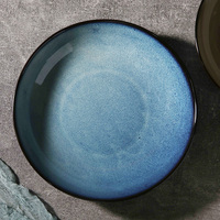 Veweiye — service de vaisselle moderne avec plateau en porcelaine, ensemble d'assiettes à dîner, en céramique, couleur émaillée, plat