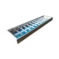 Luminaire fluorescent Energy T8, type I, grille en aluminium, lumière de 4 pieds, 40 W, luminaire de plafond à grille, luminaire de surface, 30x120