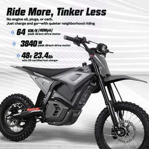 En stock UE, USA, CA : Moto <span class=keywords><strong>Cross</strong></span> 60V 1200W/2500W (puissance de crête), 20.8Ah, étanche IPX6, pneus 14+12 pouces, 60km/h, pour adulte - Product Image 5