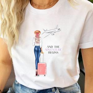 <span class=keywords><strong>T</strong></span>-<span class=keywords><strong>shirt</strong></span> vintage à gros motifs pour filles, logo personnalisé, impression graphique, manches courtes Y2K, <span class=keywords><strong>grande</strong></span> <span class=keywords><strong>taille</strong></span>, hauts de dessins animés pour femmes, vente en gros - Product Image 2