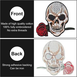 Großhandel Patches Stickerei Eisen auf Halloween Horror Ghost Skull Bestickte Patch für Hut Kleidung Kids Bag Diy - Product Image 2