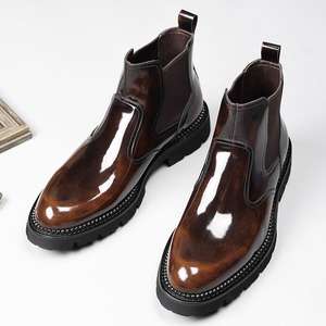 Chaussures de luxe formelles en cuir véritable pour hommes, fabriquées à la main en cuir de vachette de qualité supérieure, décontractées, imperméables, pour l'automne - Product Image 3