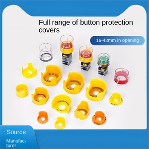 Plastic Emergency Stop <b>Button</b> Protective Cover <b>Push</b> <b>Switch</b> <b>Button</b> Guard Cover Yellow Mounting Shrouding - Product Image 2