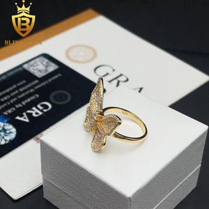 सबसे ज्यादा बिकने वाली कम कीमत के अच्छे गहने 925 चांदी के सोने की प्लेटेड वी. वी. मोइससानाइट डायमंड तितली ने महिलाओं को दिया उपहार - Product Image 4