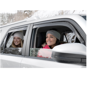 LUMA Juego de 4 deflectores de ventana color negro ahumado, visera protectora contra la lluvia para camionetas 2016-2023, accesorios de embellecedores exteriores - Product Image 4