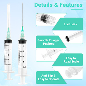 Jeringa de Insulina Veterinaria Desechable y Estéril de 5 ml, Segura para Uso Animal - Product Image 3