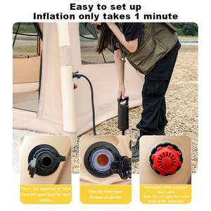 Yurt de luxe mongol imperméable pour la famille, tente de glamping gonflable entièrement automatique <span class=keywords><strong>en</strong></span> tissu Oxford pour le camping <span class=keywords><strong>en</strong></span> plein air - Product Image 3