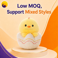 Peluche Poussin Éclos, En Stock, Faible MOQ, Styles Variés, Cadeau de Pâques, Vente en Gros, Fournisseur d'Animaux en Peluche en Forme d'Œuf
