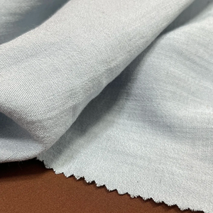 Tissu en viscose et lin slub 150g, largeur 150cm, 14% nylon, 81% viscose, 5% lin, pour vêtements d'été pour filles, rideaux, respirant et infroissable - Product Image 1
