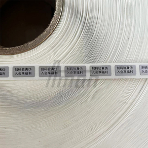 Silver 8x16mm <b>Scratch</b> Off Label With Lettering Anti Counterfeit Sticker For Password Card Recharge Card Game Card - Product Image 3