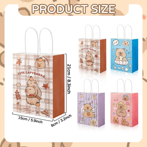 Sacs en papier kraft brun biodégradables imprimés flexo en gros avec poignée pour restaurants et plats à emporter - Product Image 2