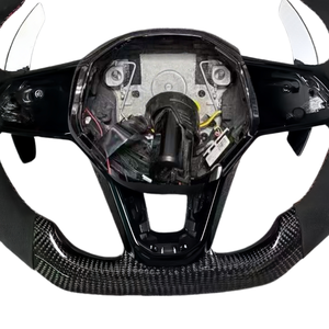 Volant en fibre de carbone Alcantara avec LED pour Volkswagen Golf 6 Golf 7 MK7 MK7.5 MK8 Polo Tiguan Jetta GTI Bora Santana <span class=keywords><strong>Caddy</strong></span> - Product Image 6