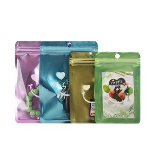 Sacs auto-adhésifs transparents en aluminium avec motif visage souriant de dessin animé, sacs d'emballage anti-oxydation pour bijoux - Product Image 6