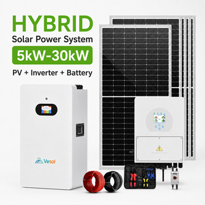 ระบบพลังงานแสงอาทิตย์แบบออฟกริดครบชุด 5kW 10kW 20kW 30kW พร้อมแผงโซลาร์เซลล์ ชุดแบตเตอรี่ไฮบริด สำหรับใช้ในบ้าน รุ่น VESOL-HYB-Series VESOL-HYB-S - Product Image 1