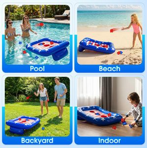 New Arrival Inflatable Pool Cornhole Game American Flag Floating Water Toy for Kids Adults Summer Outdoor Party Family Fun - Product Image 6