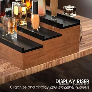 Wooden Perfume Rack With Drawers 3 Tier Cosmetic Storage Organizer <b>Desktop</b> Jewelry Box Watch Display <b>Shelf</b> - Product Image 4