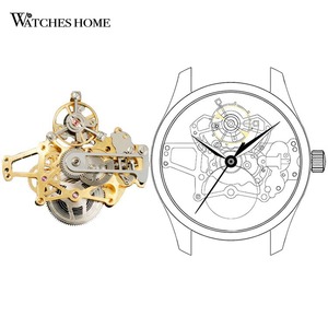 กลไกนาฬิกาแบบโครงกระดูก JX.W3001 ล้อบาลานซ์แบบโชว์ตำแหน่งที่ 12 นาฬิกา ความเร็ว 28800 ครั้งต่อชั่วโมง พลังงานสำรอง 45 ชั่วโมง สำหรับการผลิตนาฬิกา OEM - Product Image 1