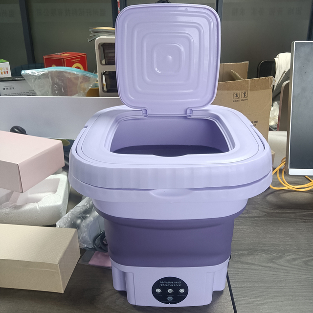 9L Mini Foldable Washing Machine With Spin Dryer for Underwear Socks