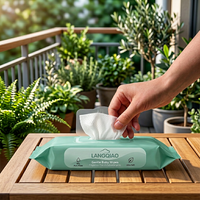 Lingettes humides pour bébé Langqiao, écologiques, jetables, extra douces, non tissées, 80 pièces, parfum personnalisé, mini pack de voyage pour nouveau-né