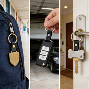 Llavero de Acero Inoxidable con Grabado Láser Personalizado, Impresión UV, Varias Formas, Hebilla de Cuero PU, Cadena de Metal - Product Image 4