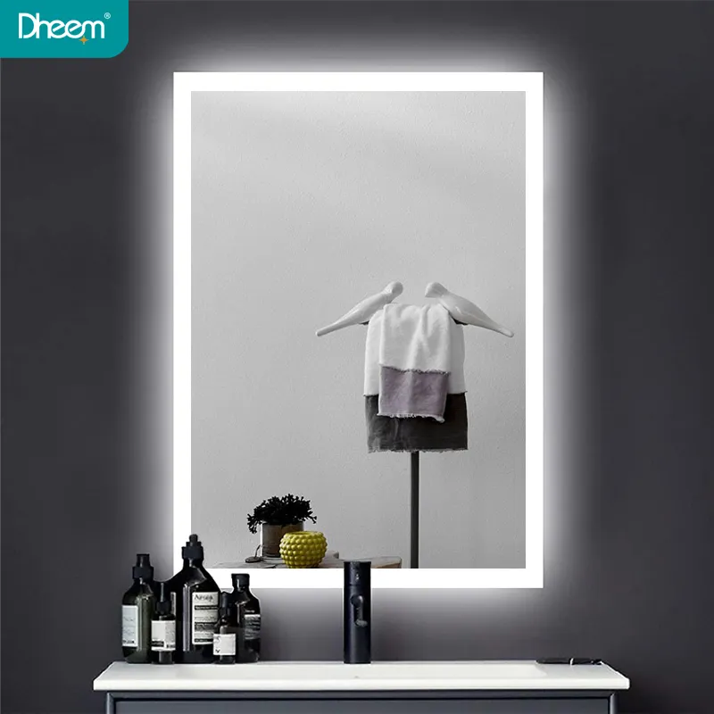 DHEEM modern otel led işıklı arkadan aydınlatmalı akıllı banyo duvar makyaj masası aynası