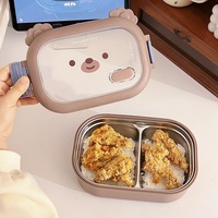 Boîte à lunch isotherme en acier inoxydable pour étudiants et employés de bureau, avec compartiments, idéale pour les pique-niques