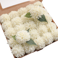 25 Pièces de Fleurs Artificielles en Mousse Hydrangea, Roses en PE, Dahlias, Décoration de Mariage