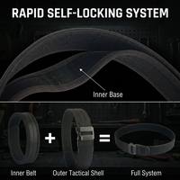 Ceinture tactique MOLLE découpée au laser TUSHI avec boucle en alliage à verrouillage automatique, ensemble 2-en-1 : ceinture extérieure rigide de 120 cm et ceinture intérieure de 1,50 pouce pour usage intensif