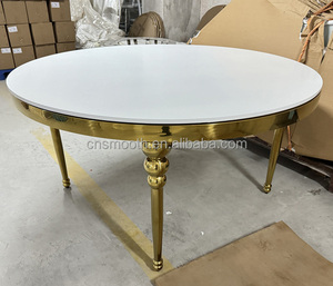 <span class=keywords><strong>Tavolo</strong></span> da Pranzo Rettangolare di Lusso <span class=keywords><strong>per</strong></span> Matrimoni con <span class=keywords><strong>Gambe</strong></span> in Acciaio Inox Dorato e Piano in <span class=keywords><strong>Vetro</strong></span> Temperato Nero <span class=keywords><strong>per</strong></span> Decorazioni di Ricevimenti Nuziali - Product Image 5