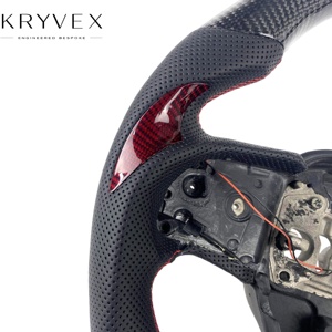 Volante Kryvex Personalizado de Fibra de Carbono y Cuero para <span class=keywords><strong>Jeep</strong></span> <span class=keywords><strong>Grand</strong></span> <span class=keywords><strong>Cherokee</strong></span> y Challenger, Estilo Deportivo con Pantalla LED de RPM - Product Image 3
