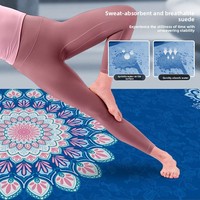 Tapis de yoga en microfibre transfrontalier épaissi 5 mm, élargi, pliable avec sac de transport, pour fitness, corde à sauter, aérobic, absorbant les chocs