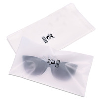 Sac refermable semi-transparent biodégradable et compostable imprimé sur mesure pour l'emballage des lunettes, pochette écologique
