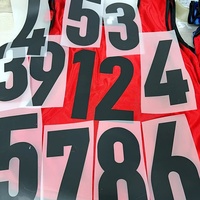 Football Football Jersey Numéro et Lettres DTF Conceptions De Transfert De Chaleur Nom et Numéros logo Autocollant De Transferts De Chaleur pour L'équipe