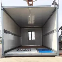 Maison conteneur modulaire pliable de 20 pieds à assemblage rapide, module de logement préfabriqué, aménagement personnalisé pour la construction