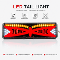 Nouveau Feu arrière LED 24V Lion Dance Eye avec lentille transparente, fonctions de freinage, de marche arrière numérique et de clignotants dynamiques pour camion et voiture ENSAITE DH-091