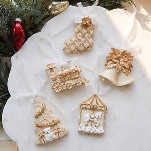 Décorations de Noël de l'usine Chunsheng : ours vintage, <span class=keywords><strong>train</strong></span>, chaussette, cloche, carrousel, en bois, de luxe, réutilisables, pour arbre de Noël - Product Image 2