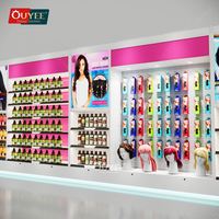 Présentoir à mèches de cheveux personnalisé Présentoir à perruques pour magasin de détail avec produits de beauté légers